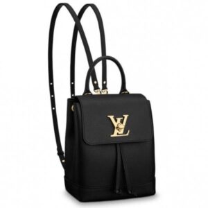 Replica Louis Vuitton Black Lockme Mini Backpack M54573