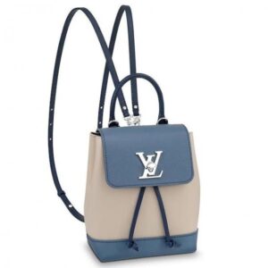 Replica Louis Vuitton Blue Jean Lockme Mini Backpack M55017