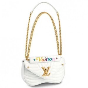 Replica Louis Vuitton White New Wave Chain Bag MM M51945