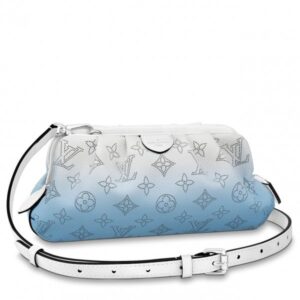 Replica Louis Vuitton Scala Mini Pouch Gradient Blue Mahina Leather M80497