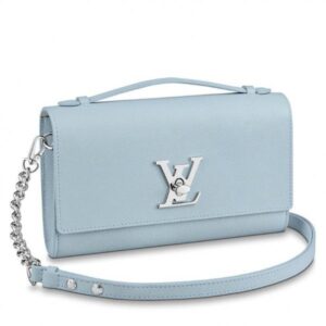 Replica Louis Vuitton Blue Lockme Clutch M56136