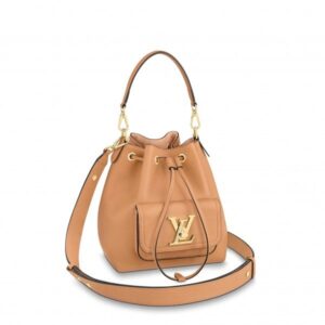 Replica Louis Vuitton Brwon Lockme Bucket Bag M57689