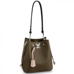 Replica Louis Vuitton Khaki Lockme Bucket Bag M55439