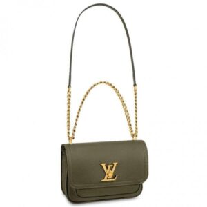 Replica Louis Vuitton Lockme Chain PM Bag In Green Leather M57067