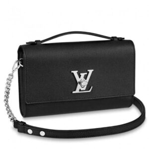 Replica Louis Vuitton Black Lockme Clutch M56087