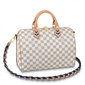 Replica Louis Vuitton Damier Azur Speedy Bandouli??re 30 With Braided Strap N50054