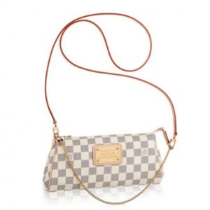 Replica Louis Vuitton Eva Clutch Bag Damier Azur N55214