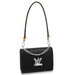 Replica Louis Vuitton Twist MM Bag Black Epi Leather M53885