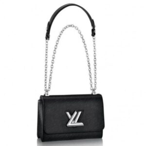 Replica Louis Vuitton Twist MM Bag In Black Epi Leather M50282