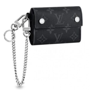 Replica Louis Vuitton Rivets Chain Wallet Monogram Eclipse M63510
