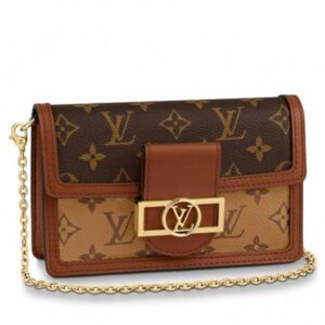 Replica Louis Vuitton Dauphine Chain Wallet Monogram Reverse M68746