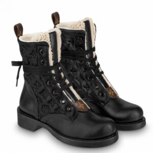 Replica Louis Vuitton Metropolis Flat Ranger Boots with Shearling